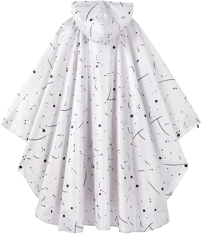 Rain Poncho Jacket Coat Hooded Zipper Style - Image 6