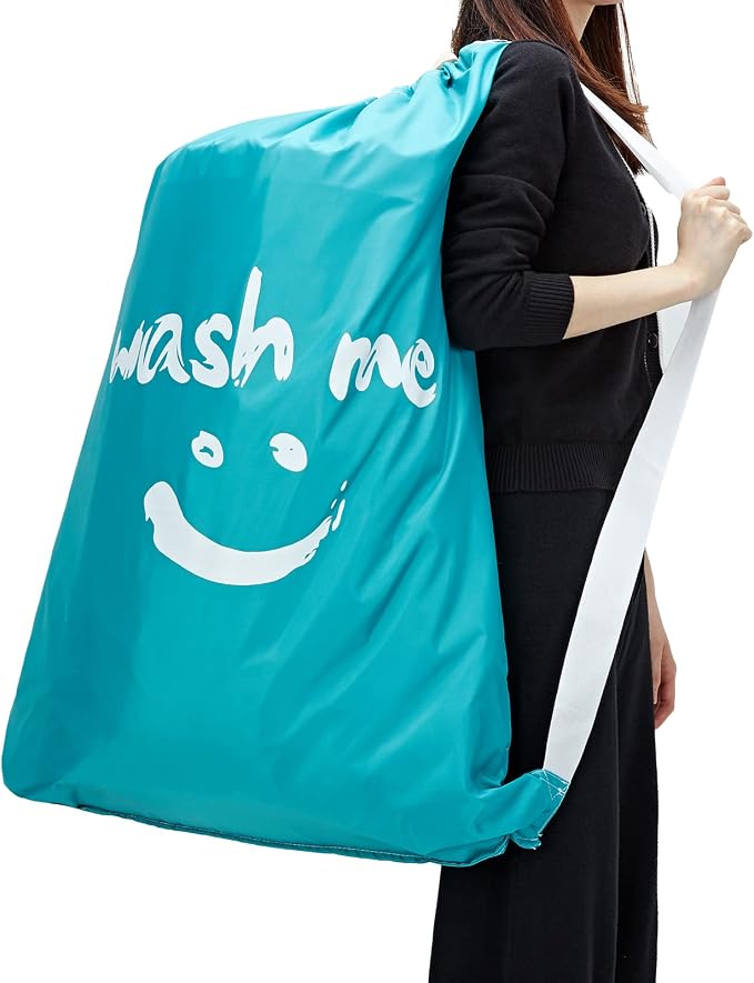 HOMEST 2 Pack XL Wash Me Travel Laundry Bag, Machine Washable Dirty Clothes - Image 6