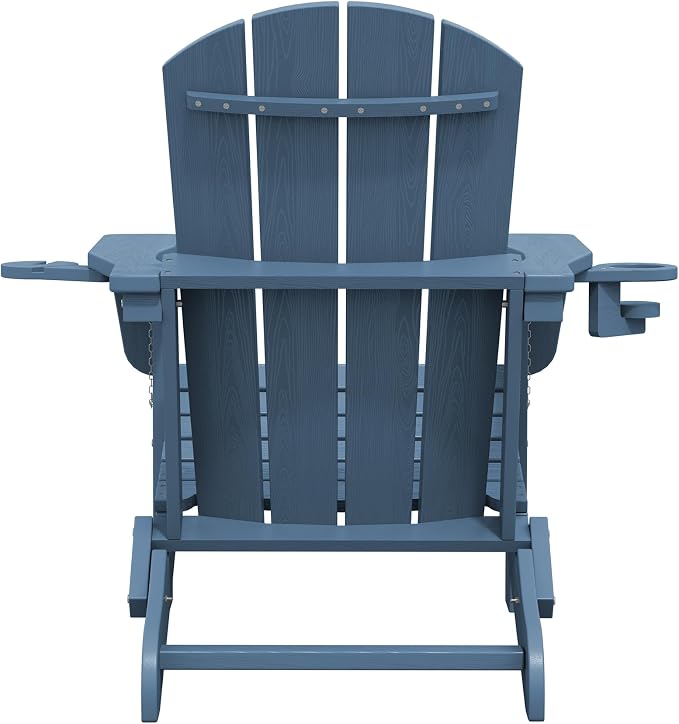 SERWALL Folding Adirondack Chair, HDPE Adirondack Chairs Set of 4, Plastic - Image 12