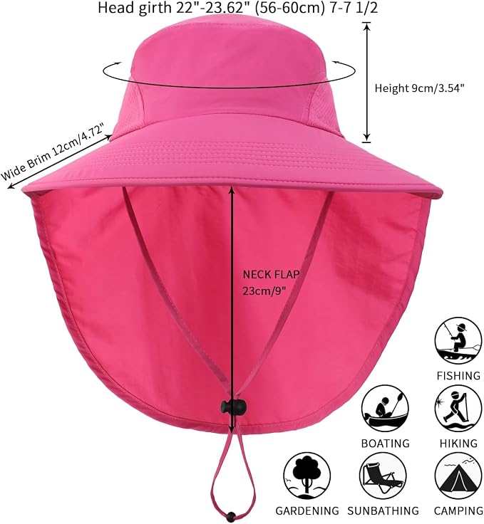 Home Prefer Outdoor UPF50+ Sun Hat Wide Brim Mesh Fishing Hat - Image 2
