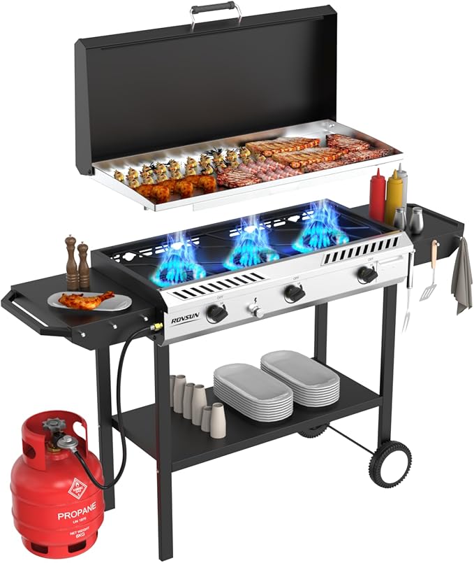 ROVSUN 3 Burner Outdoor Propane Gas Stove by ROVSUN