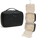 EACHY Toiletry Bag with Hanging Hook, Travel Makeup Bag PU Leather Cosmetic Bags by EACHY