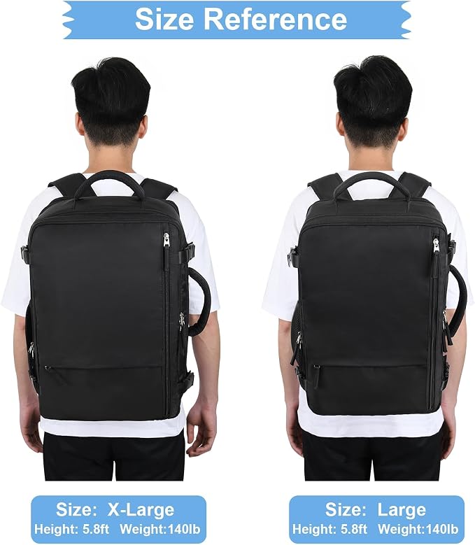 Hanples Travel Backpack for Women Men Large Carry On Person Item Flight - Image 9