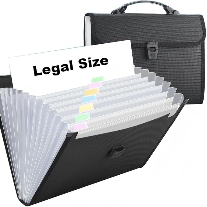Extra Large Legal Size/Foolscap 12 Pockets Accordion File Organizer by TRANBOTrustBest