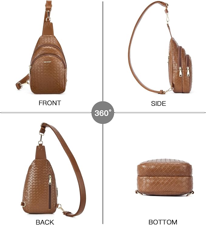 Telena Small Sling Bag for Women Leather Crossbody Fanny Packs Chest Bag for - Image 6