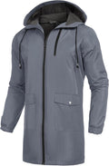 COOFANDY Men's Long Raincoat Ligtweight Rain Jacket Waterproof Outdoor Jackets by COOFANDY