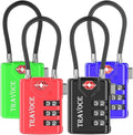 TSA Approved Luggage Locks, Travel Locks Which Also Work Great as Gym Locks by TRAVOCE