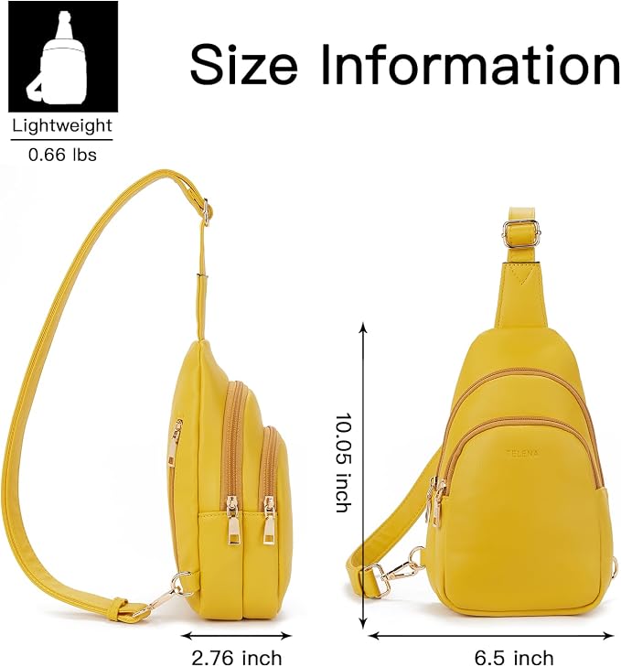 Telena Small Sling Bag for Women Leather Crossbody Fanny Packs Chest Bag for - Image 5