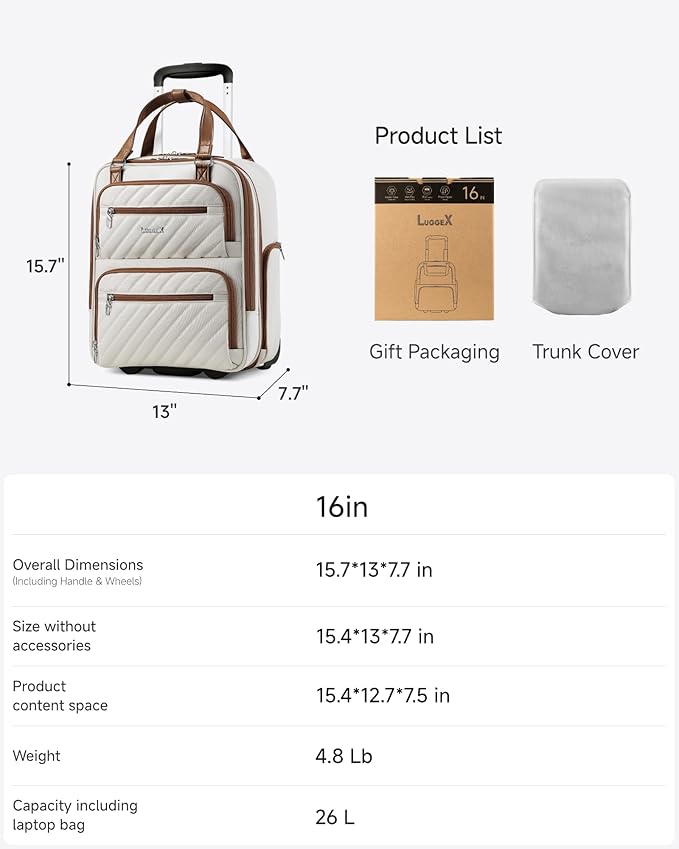 LUGGEX Underseat Carry On Luggage - Image 7