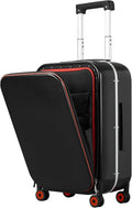 mixi Carry On Luggage, Travel Rolling Luggage Aluminum Frame PC Hardside by MIXI
