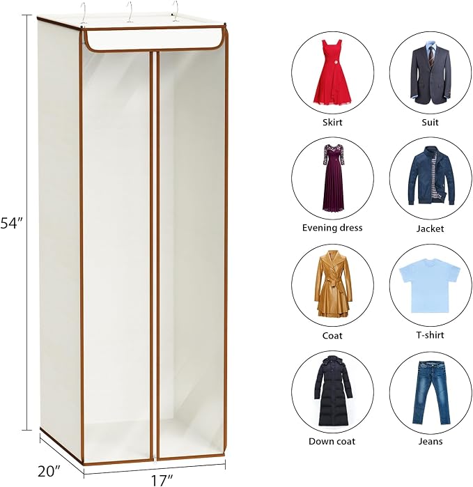 Univivi Garment Bags for Hanging Clothes, Large Clothes Storage Bags Closet - Image 4