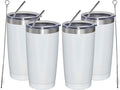 MEWAY 20oz Tumbler 4 Pack Double Wall Vacuum Insulated Travel Glitter Mug Bulk by MEWAY