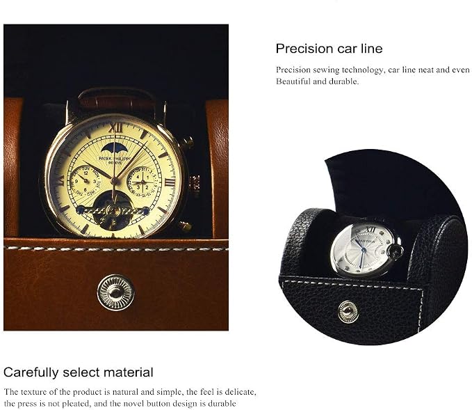 Oirlv Luxury Leather Watch Storage Box Travel Single Watch Case Watch Gift Box - Image 5