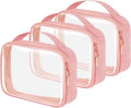 TSA Approved Travel Toiletry Bag, 3 Pack Clear Makeup Bags by FAYORORY