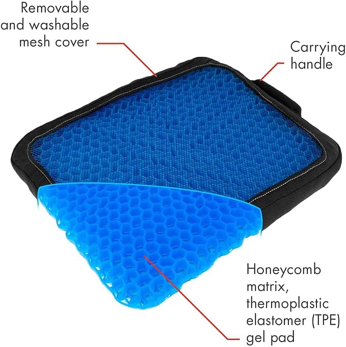 HEALTHMATE Comfy Gel Cushion Gel Seat Cushion - Image 3