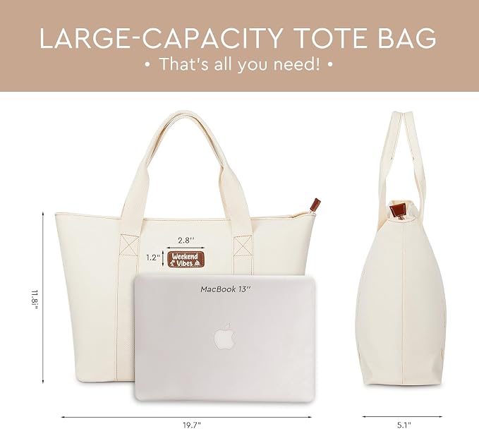 AW BRIDAL Monogram Canvas Tote Bag - Image 2