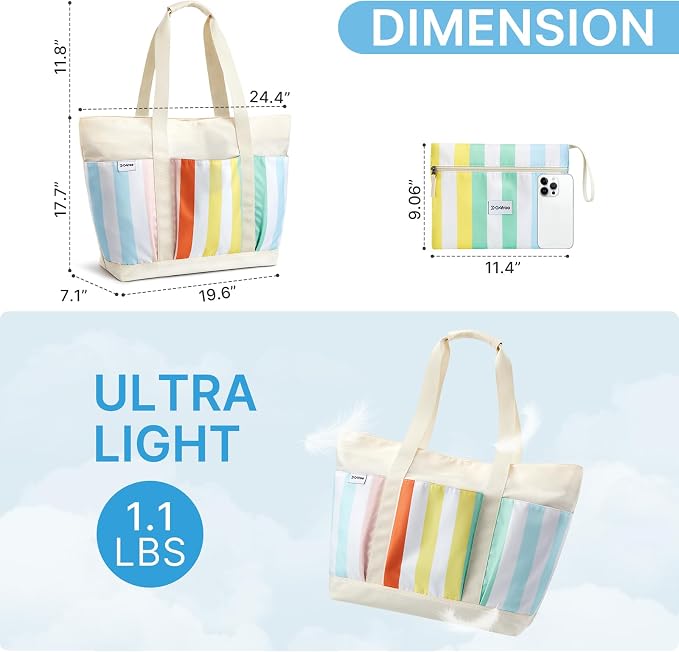 G4Free Beach Bag, Waterproof Beach Tote Pool Bags - Image 3