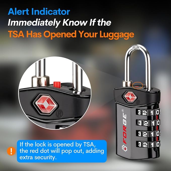 Forge Travel Lock, TSA Approved Luggage Locks - Image 4