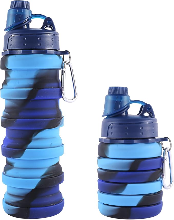 Collapsible Water Bottles for Travel, Foldable Sports Water Bottle for Kids by MAKERSLAND