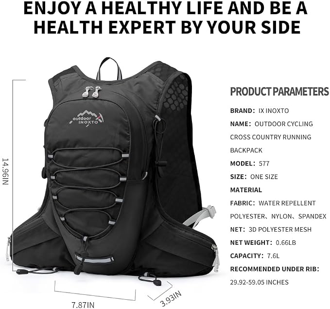 Running Hydration Vest for Men Women Water Backpack for Running 3L Running - Image 2