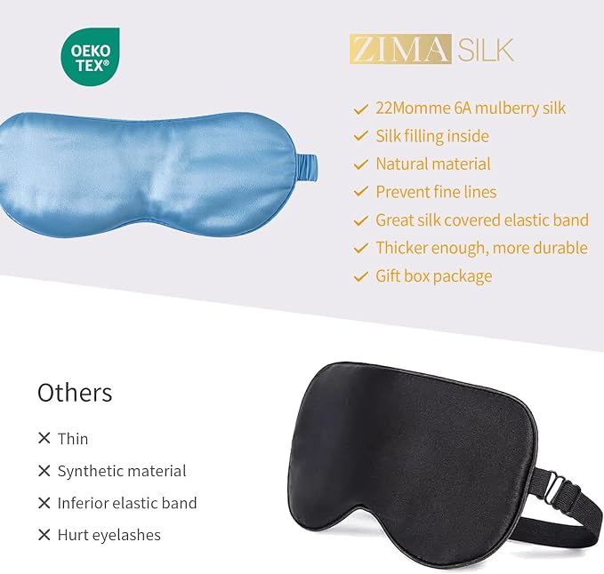 ZIMASILK Adjustable 100% 22 Momme Mulberry Silk Sleep Mask - Image 6