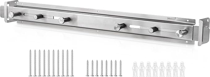 Door Barricade Bar with Door Hook Door Hanger Patented Design by Sihnman