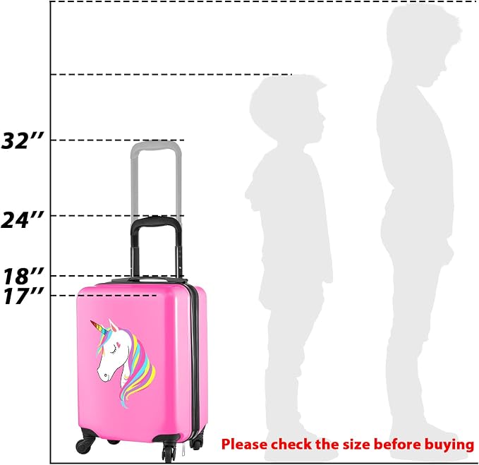 Sanwuta 4 Pcs Kids Luggage Set Kids Backpack Travel Rolling Suitcase - Image 3
