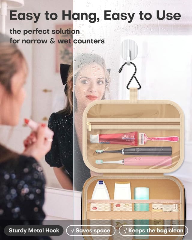 HOTOR Travel Toiletry Bag for Women & Men, Waterproof Makeup Bag - Image 3