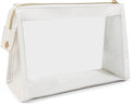 Small Clear Makeup Bag, Waterproof Clear Travel Toiletry Bag Case Cosmetic Bag by FFpaw