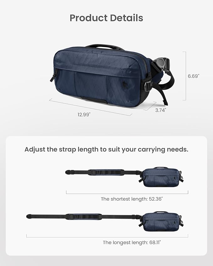 tomtoc 5.5L X-Pac Sling Bag for Nintendo Switch 2, Heavy Duty Crossbody Bag for - Image 9