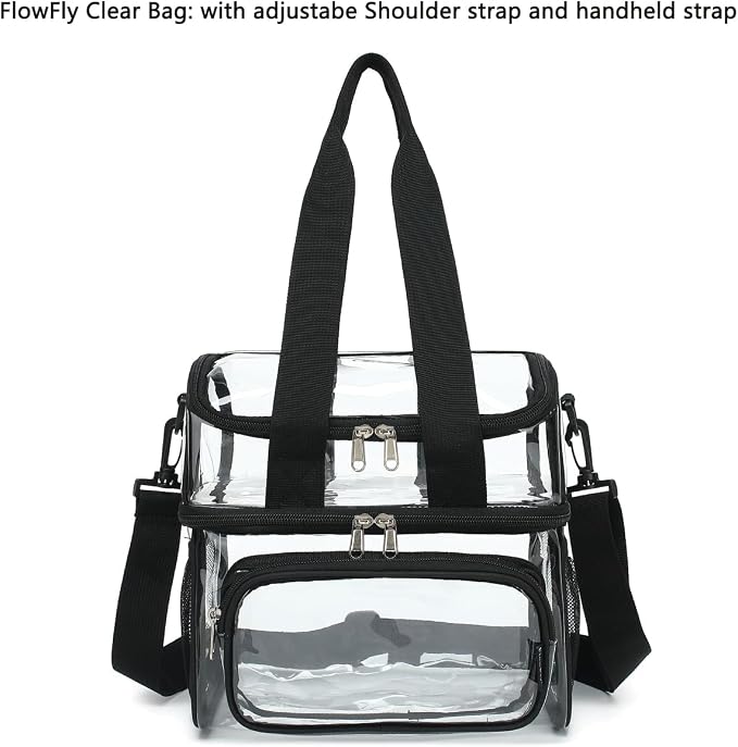 FlowFly Double Layer Cooler Insulated Lunch Bag Adult Lunch Box Large Tote Bag - Image 2