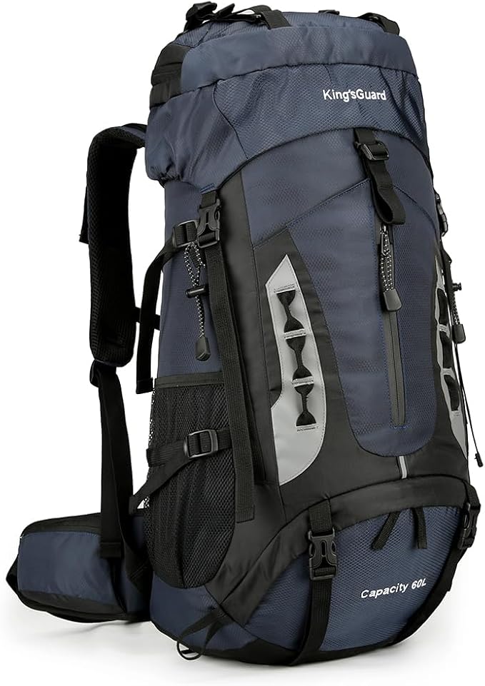King'sGuard 60L Hiking Backpack Large Waterproof Camping Backpack by King%27sGuard