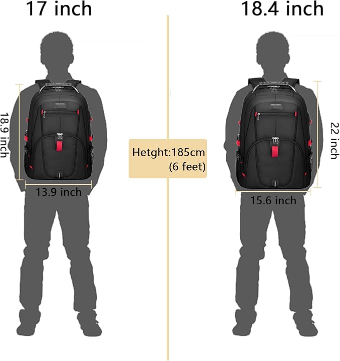 LOVEVOOK Large Backpack for Men 18 inch Heavy Duty Backpack Big Travel Backpack - Image 3