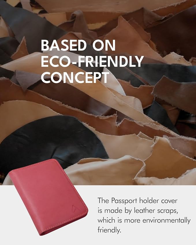 ALLIVE Passport Holder for Travel Women Men, Genuine Leather Passport Cover - Image 2