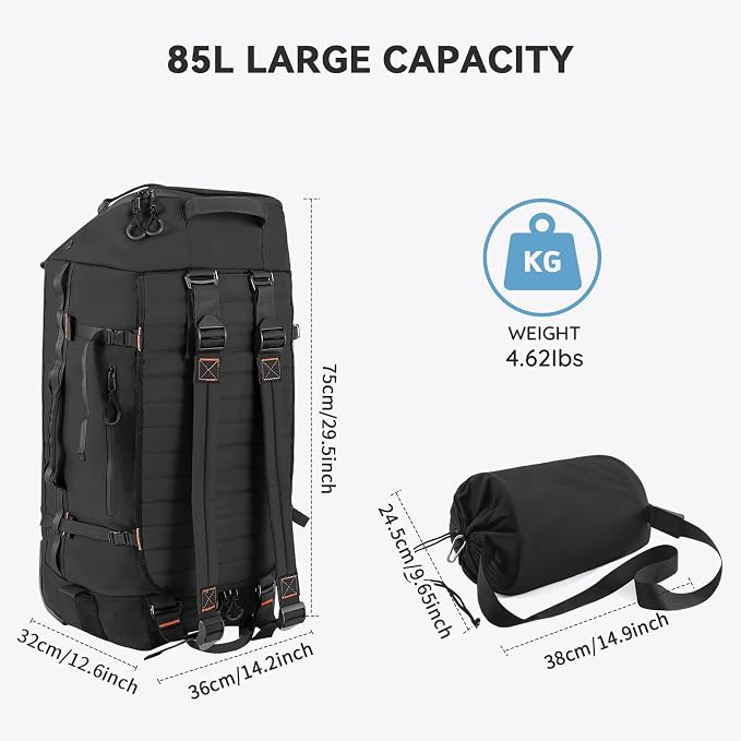 85L 29“ Foldable Rolling Backpack - Image 4
