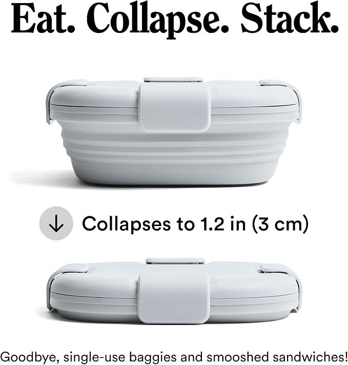 STOJO Collapsible Sandwich Box – 24oz, Reusable Food Storage Container - Image 2