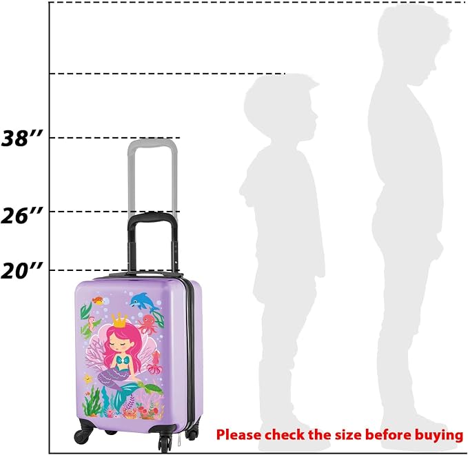 Sanwuta 4 Pcs Kids Luggage Set Kids Backpack Travel Rolling Suitcase - Image 5