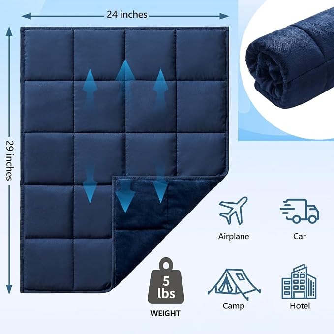 L'AGRATY Weighted Lap Pad 5lb: Small Weighted Blanket - Image 6