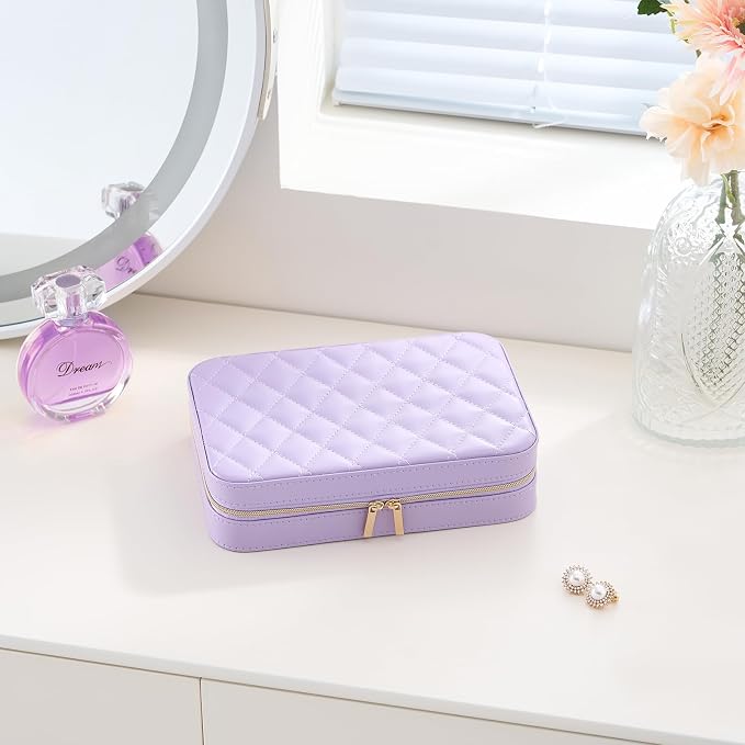 Lolalet Travel Jewelry Case for Women, Travel Jewelry Organizer Box - Image 6