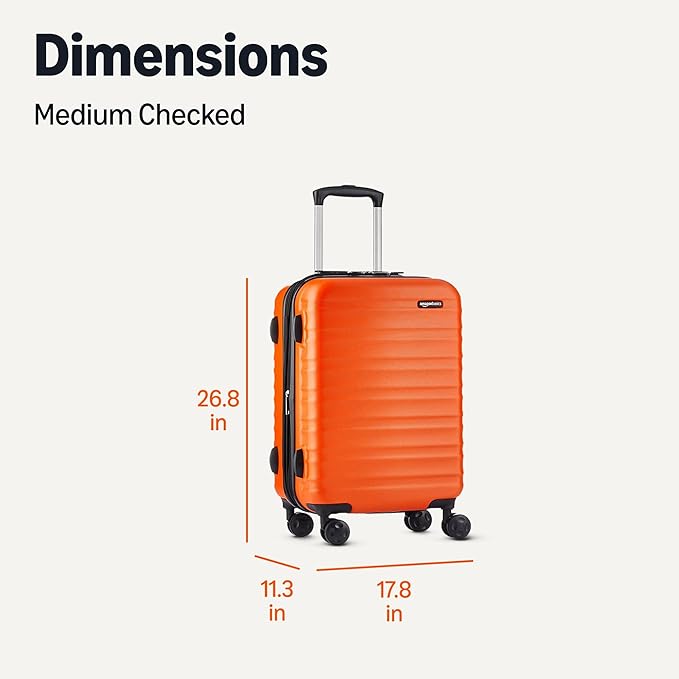 Amazon Basics 26" Hardside Medium Checked Luggage, Hardshell Suitcase - Image 6