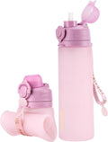 TakeToday Collapsible Water Bottles 20oz, Leak Proof, Foldable Silicone Travel by TAKETODAY