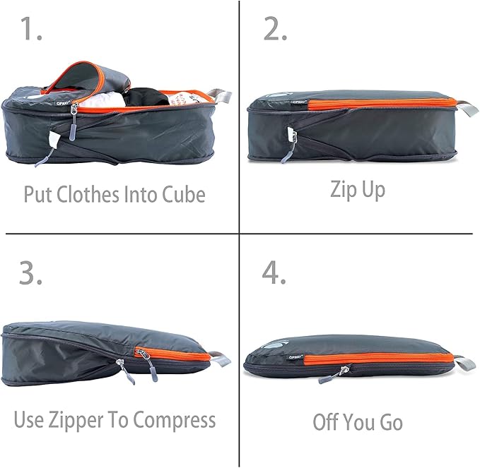 Cipway Compression Packing Cubes Set, Ultralight Expandable Travel Packing - Image 2