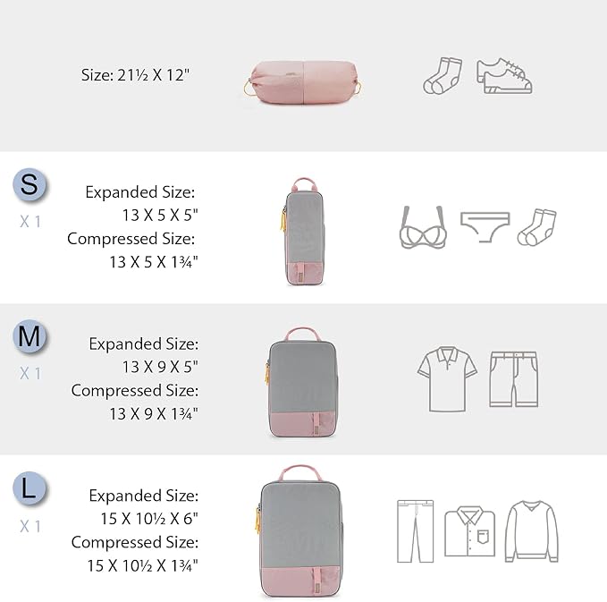 BAGSMART 6 Set Compression Packing Cubes - Image 2