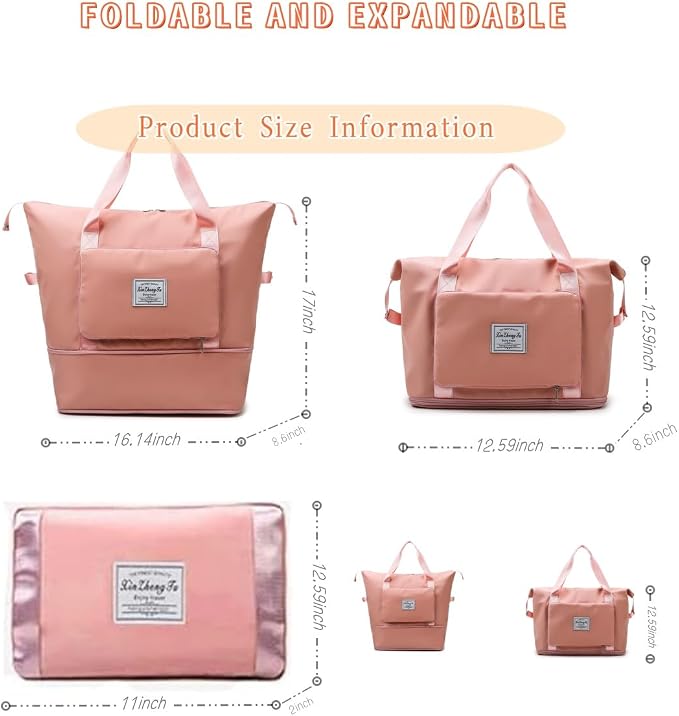 Large Capacity Foldable Travel Bag, Expandable lightweight Carry on Bag - Image 2