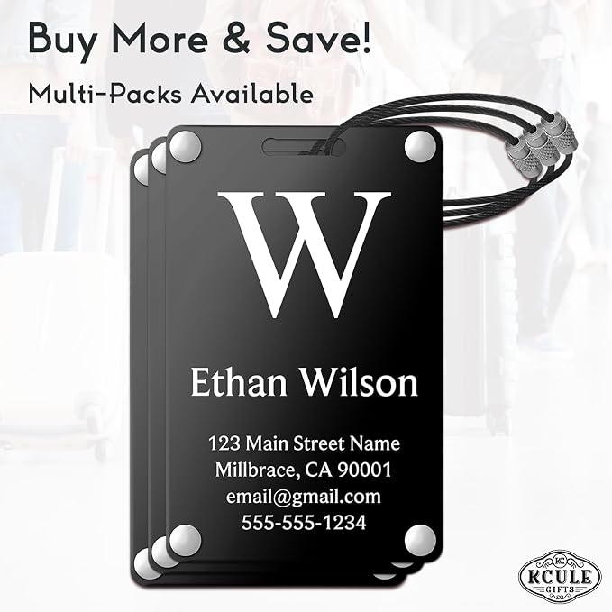 Personalized Luggage Tags: Custom Metal Luggage Tags - Image 2