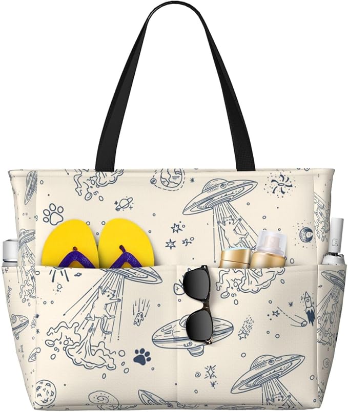 Beach Bag for Women Beach Tote Bag Waterproof Sandproof Large Bags by NLZI