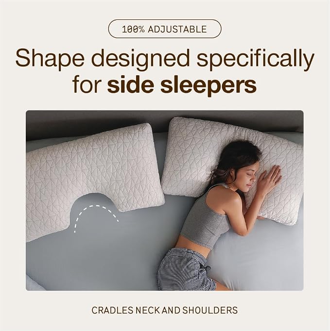 Coop Home Goods Original Cut-Out Adjustable Pillow, King Size Bed Pillows - Image 3