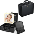Joligrace Makeup Box with Detachable Lighted Mirror, Travel Train Case by Joligrace