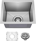 KRAUS Fairlane 15-inch Undermount Single Bowl 18-Gauge Stainless Steel Kitchen by KRAUS