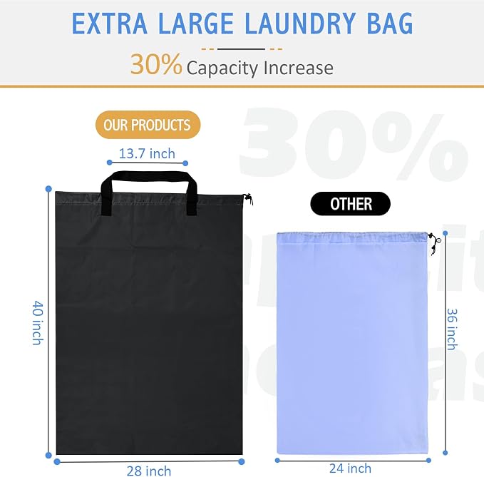 Extra Large Laundry Bag With Handles, Heavy Duty, Travel Laundry Bag - Image 2